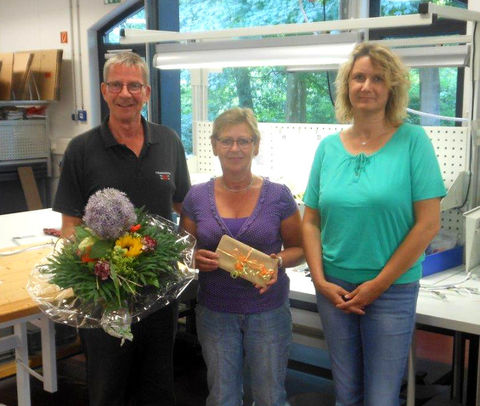 10 Jahre Betriebsjubiläum Frau Schubert