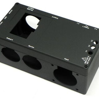 Kunststoffgehäuse bearbeitet inkl. Pulverbeschichtung